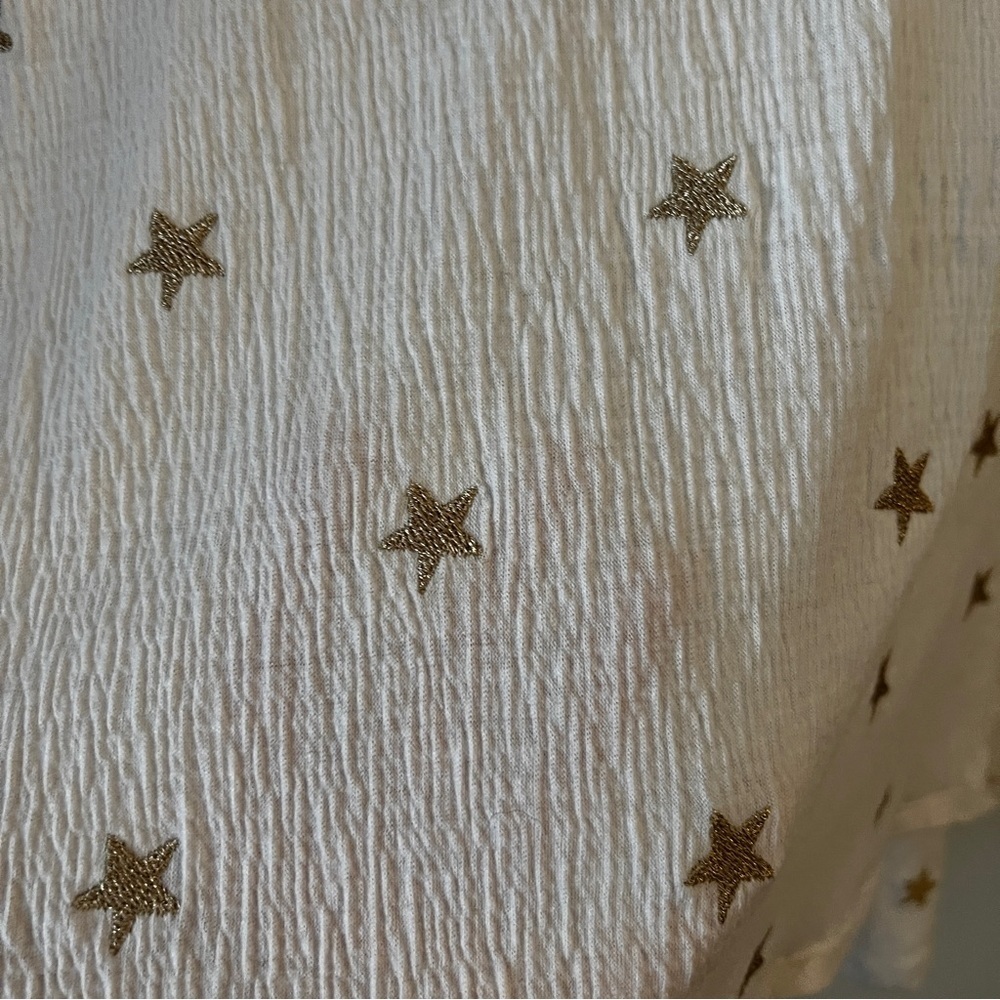 Lane Bryant Ivory Blouse with Bronze Star Details Patriotic Size 14/16 - Picture 11 of 15